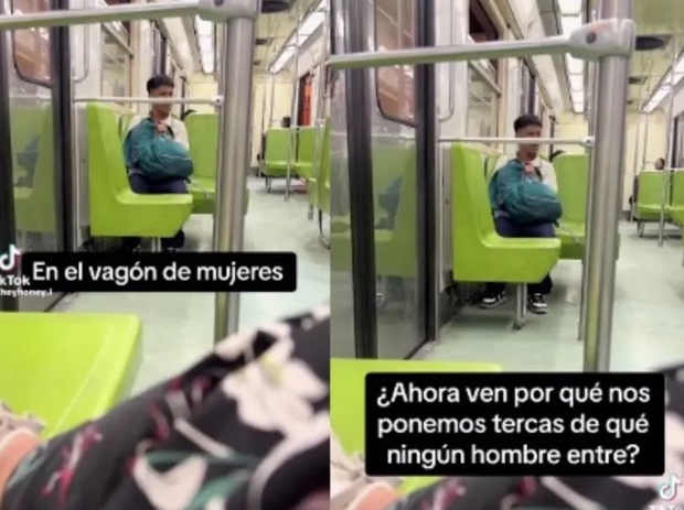 Graban a sujeto en acto indebido en vagón de mujeres del Metro