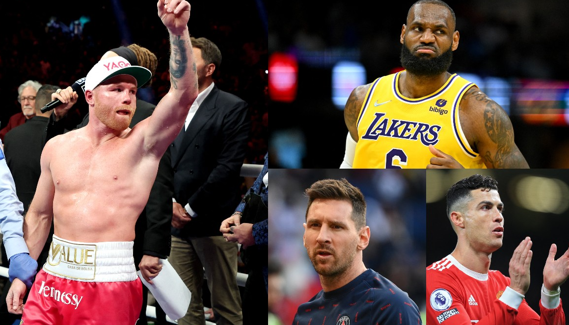 Los deportistas mejor pagados en la actualidad; el ‘Canelo’ Álvarez, es mexicano mejor rankeado