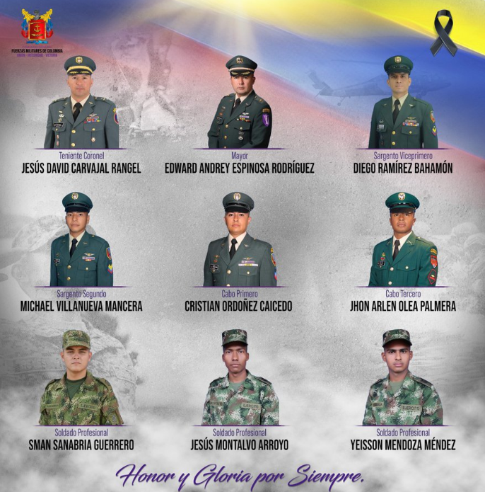 Mueren 9 militares en accidente de helicóptero
