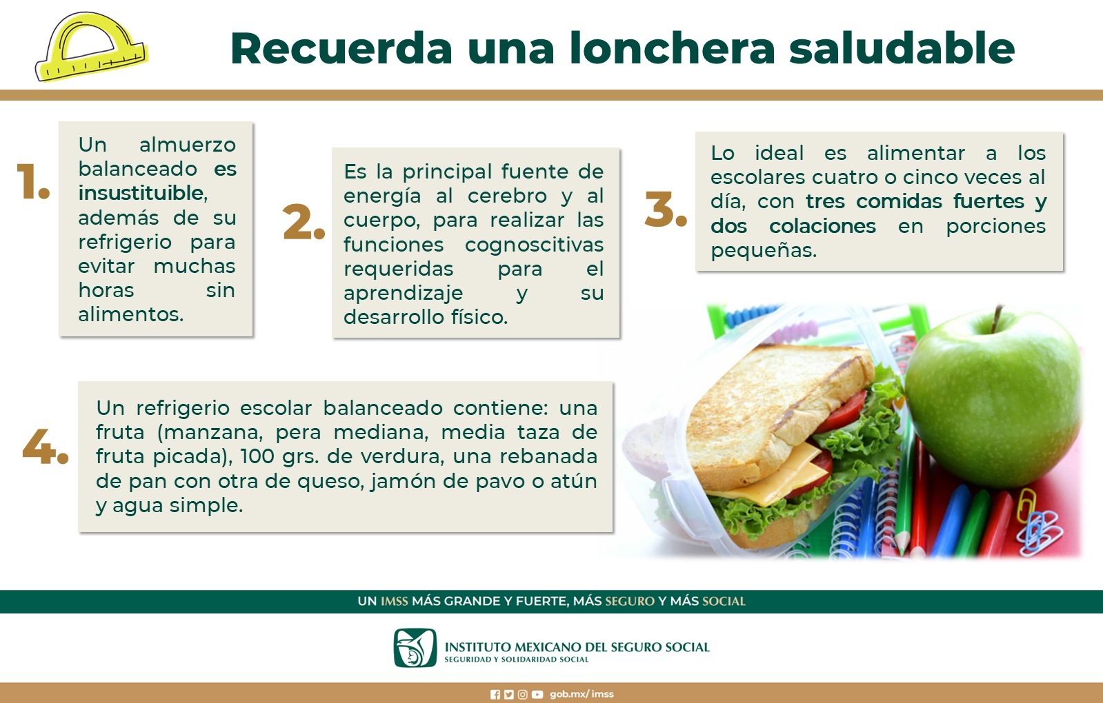 Recomienda IMSS Chihuahua mantener una “Lonchera Saludable”