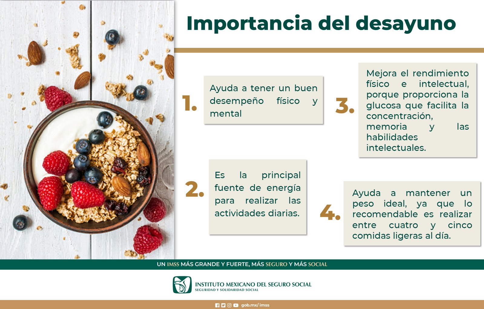 Destaca IMSS Chihuahua la importancia del desayuno