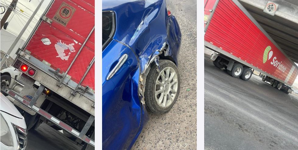 Tráiler chocó auto en el Puente del Cielo Vista y se dio a la fuga