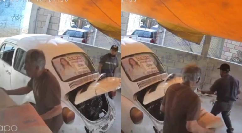 Captaron a abuelitos ladrones, escaparon en vocho
