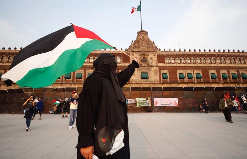 Manifestantes exigen en CDMX el rompimiento de las relaciones de México con Israel