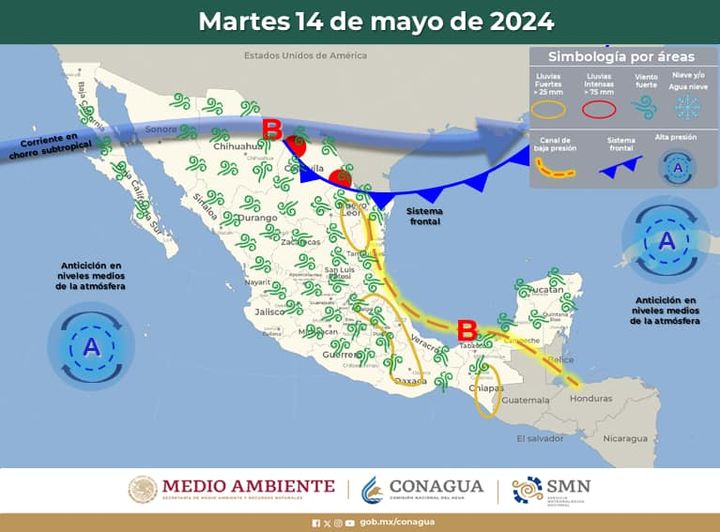 Sistema frontal ingresa a la frontera norte; prevén máxima de 35°C en Delicias y la región
