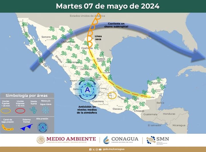 Circulación anticiclónica mantendrá la segunda ola de calor; prevén martes con vientos y máxima de 36°C en Delicias