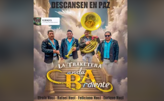 Mueren integrantes de La Traketera Banda Ardiente en accidente carretero