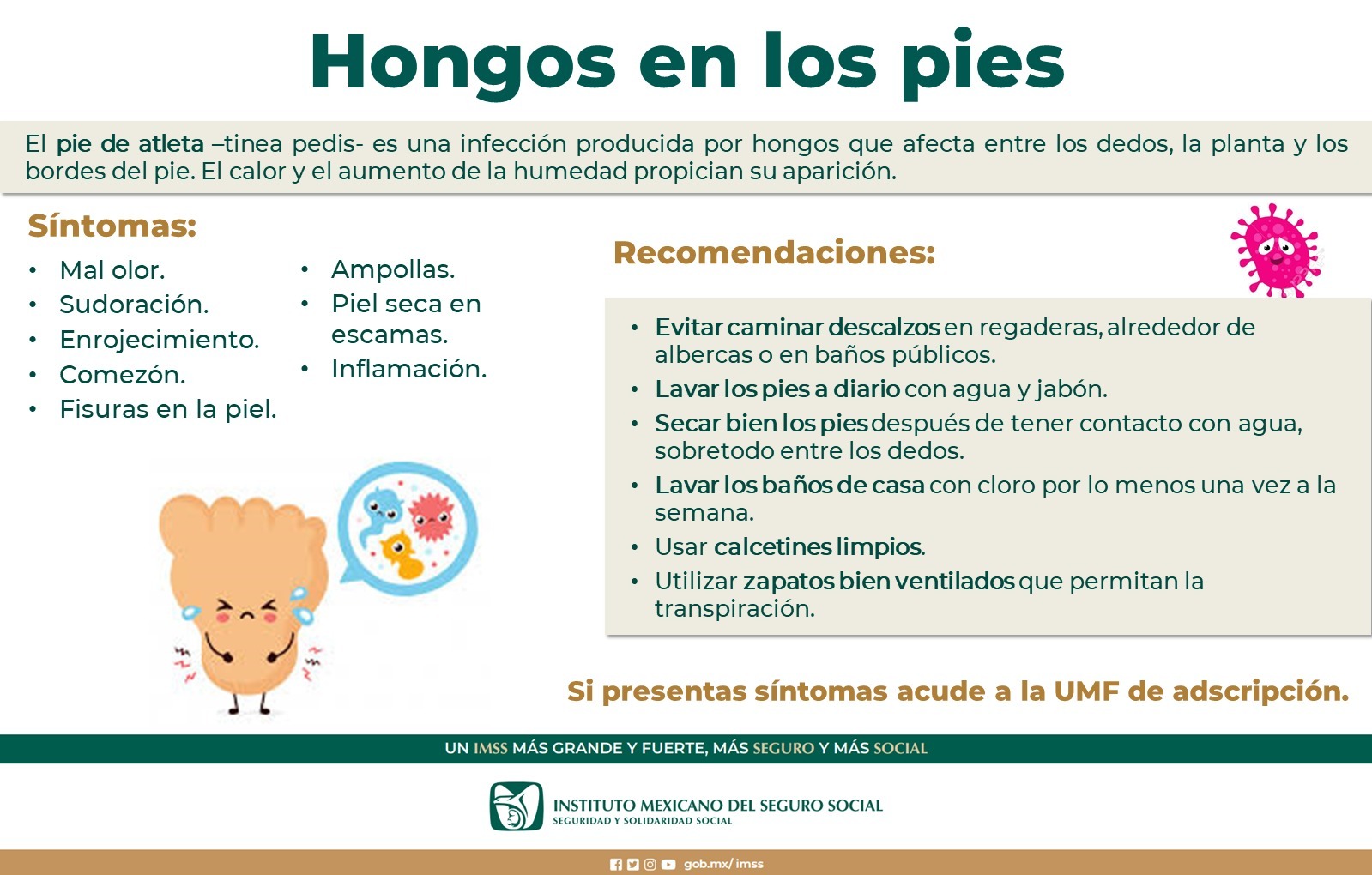 Recomienda IMSS Chihuahua adecuada higiene para evitar hongos durante la temporada de calor