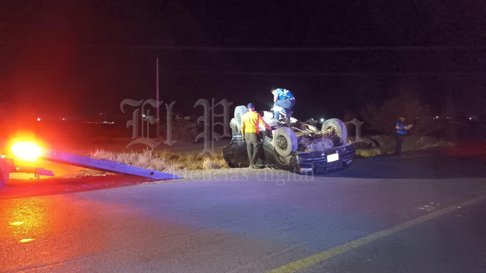 Un hombre de 36 años lesionado en volcadura camino a la colonia Revolución