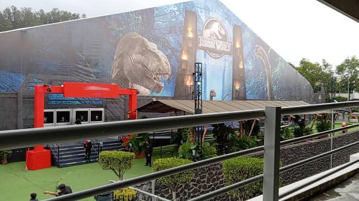 Roban robot de dinosaurio del Jurassic World The Exhibition en CDMX