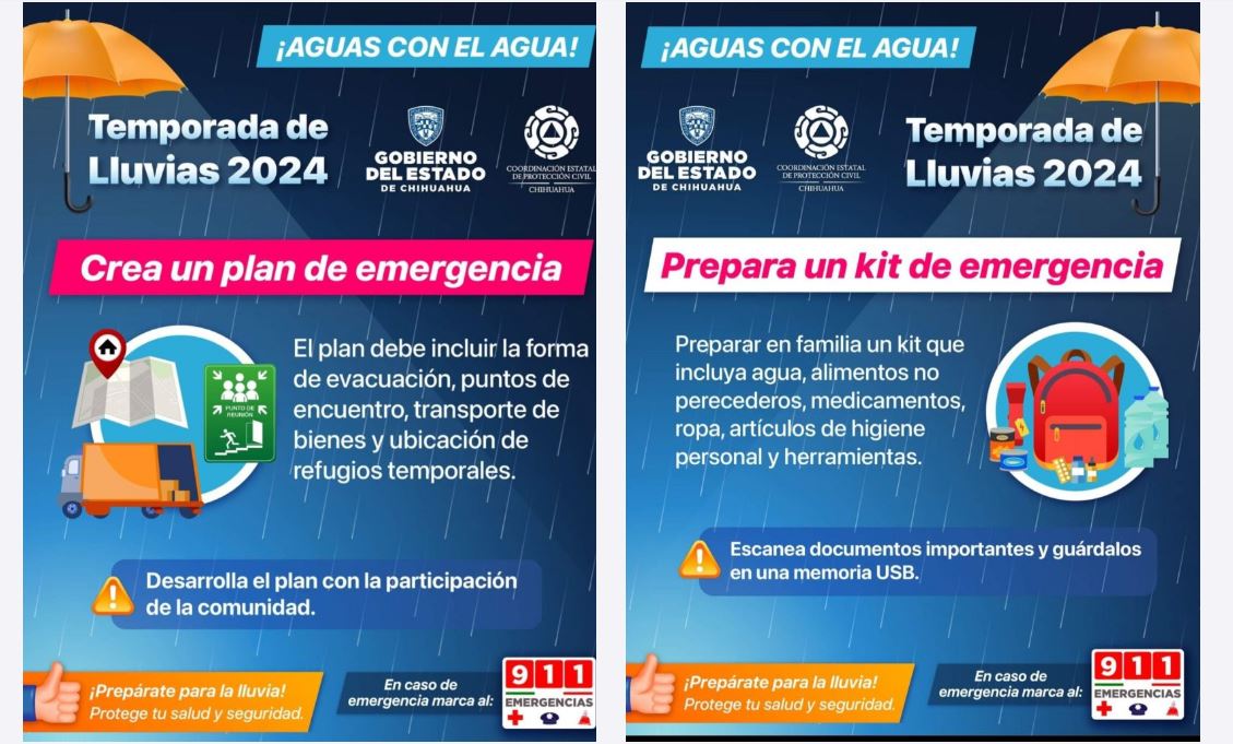 Exhorta CEPC a la población a continuar con medidas preventivas ante pronóstico de lluvias