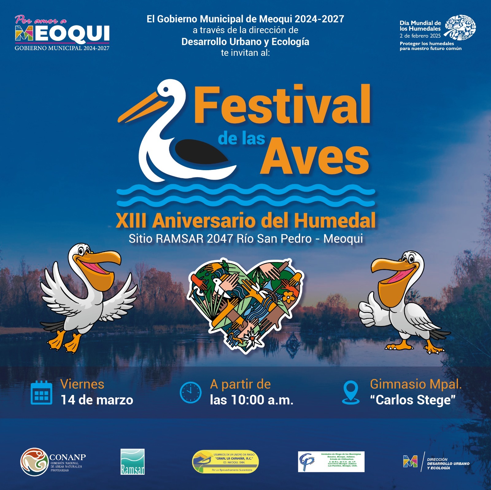 Gobierno de Meoqui invita al Festival de las Aves este viernes 14 de marzo
