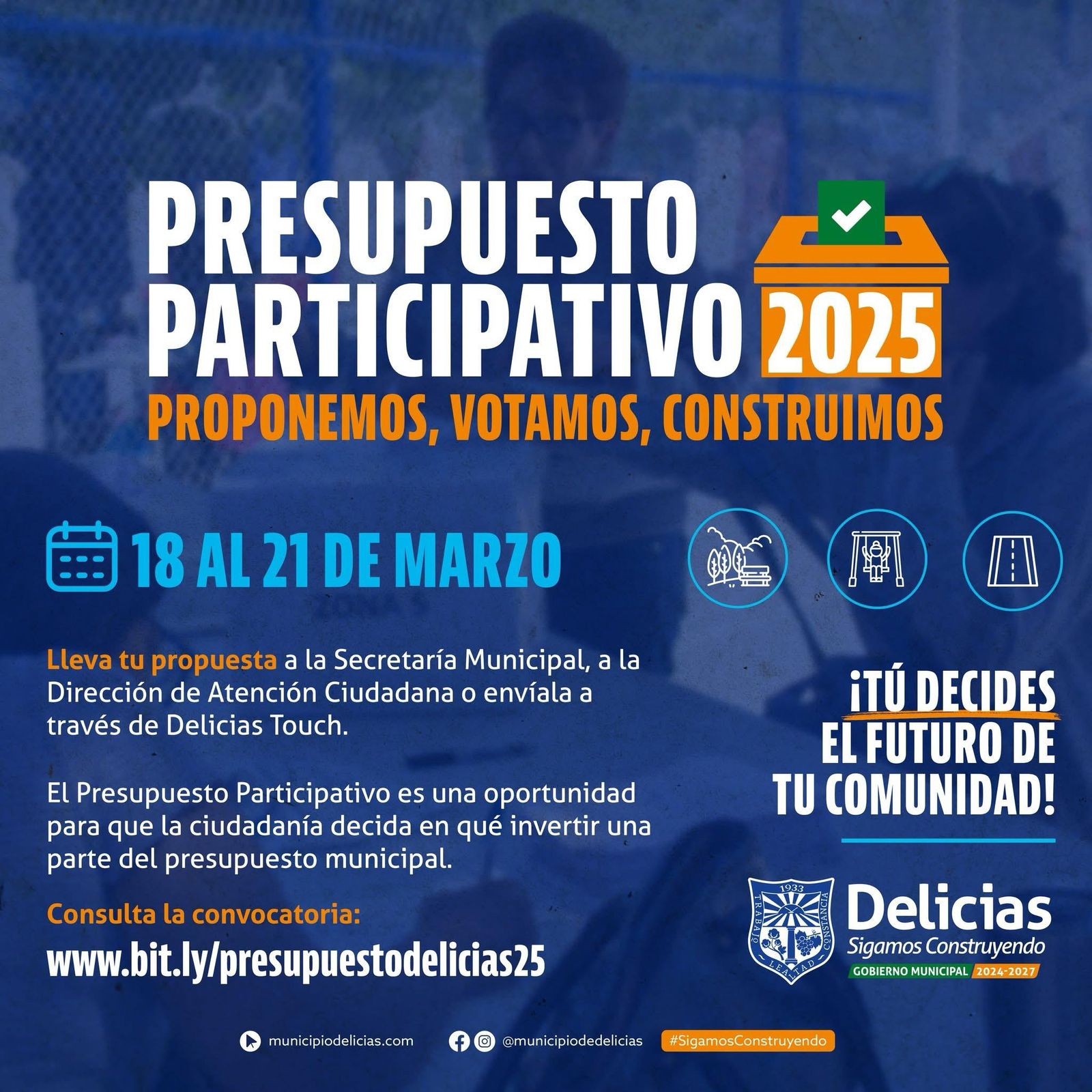 Participa en el Presupuesto Participativo 2025: desde este martes 18 puedes presentar tu propuesta