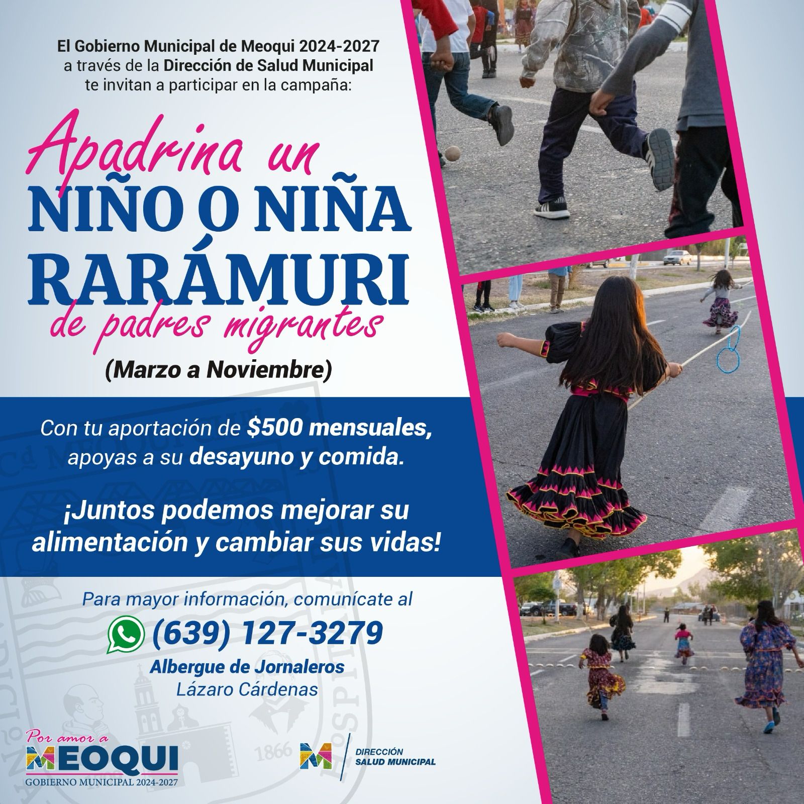 Invitan a apadrinar a Niños del Albergue de Jornaleros de Lázaro Cárdenas en Meoqui