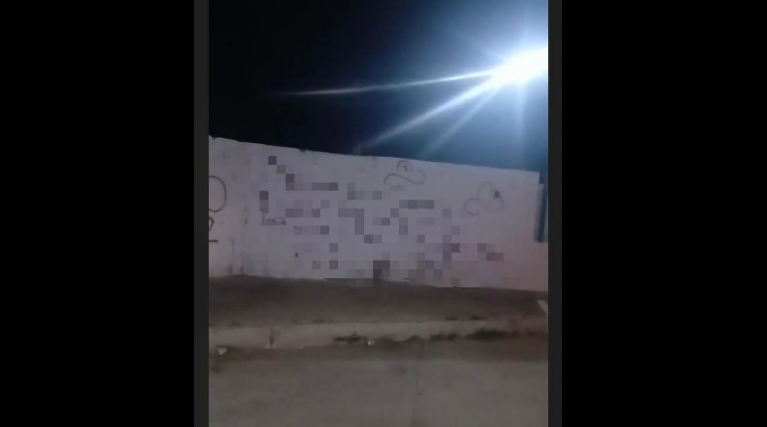 Captan “narcomensaje” en Aldama, escrito en una barda