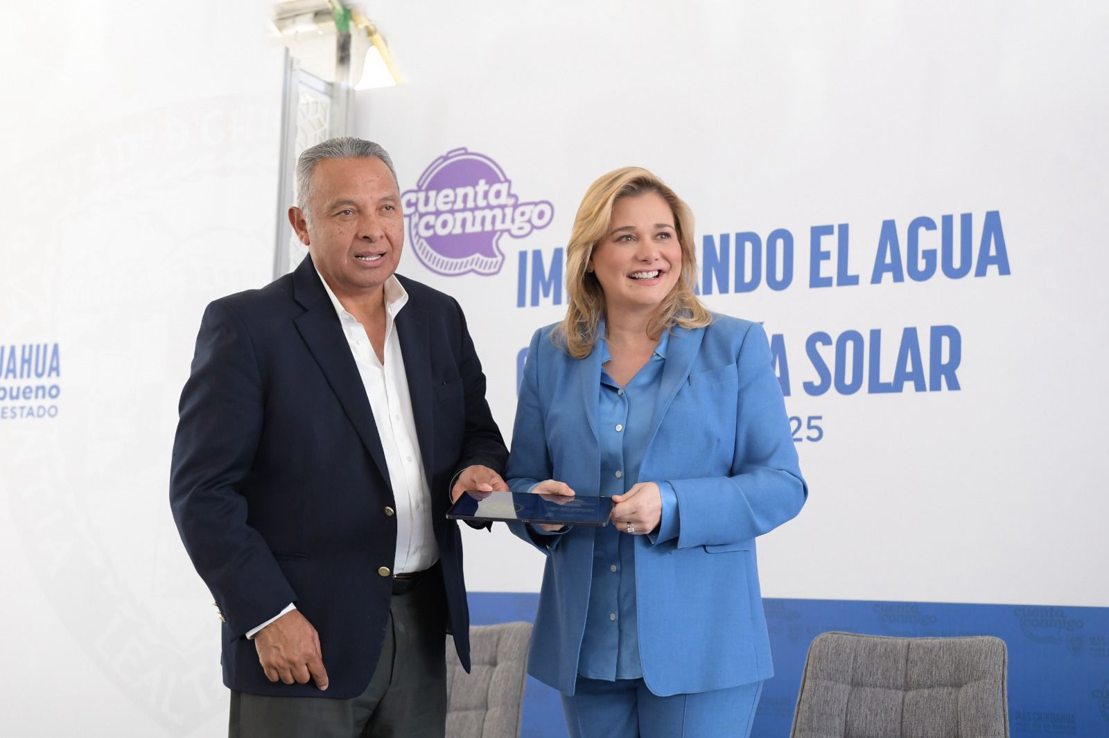 Con la mejora al sistema de agua Maru Campos continúa mejorando la calidad de vida de las familias juarenses