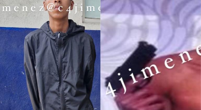 Presumía menor fotos con armas en redes; estaba en banda de ladrones