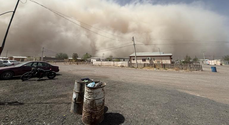 Cierran tramo carretero Ahumada – Juárez por tormenta de arena