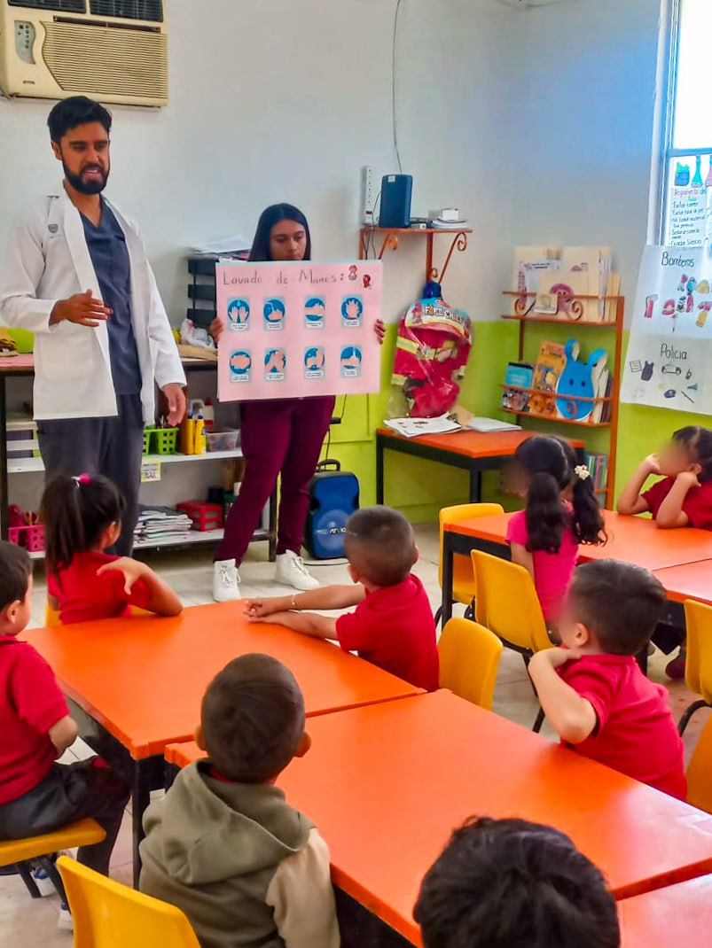 Concientizan en preescolar de Meoqui sobre lavado correcto de manos para prevenir enfermedades