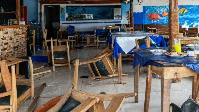 ataque armado en cevichería zona 6 Guatemala escena interior restaurante